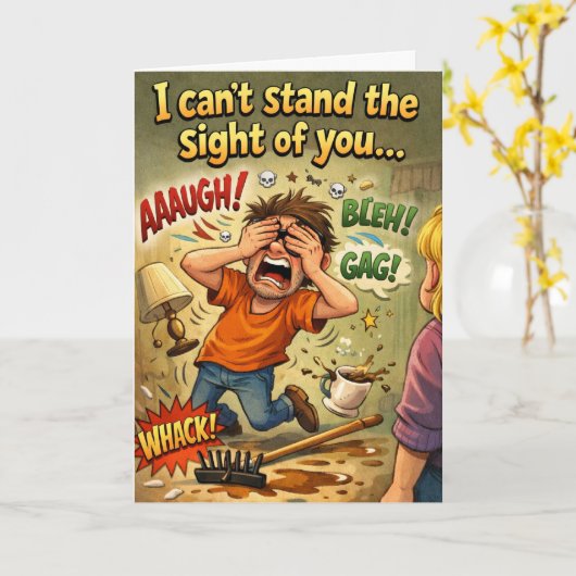 Funny missing you カード (黄色い花)