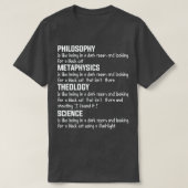 Funny Mix Science Philosophy Metaphysics Theology Tシャツ (デザイン正面)