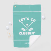 Funny Modern Golfer Humor Sports Teal  ゴルフタオル (インサイチュ)