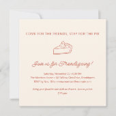 Funny Modern Pie Friendsgiving Party Thanksgiving 招待状 (正面)