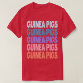 Funny Modern Repeated Text Design Guinea Pigs Fan  Tシャツ (デザイン正面)
