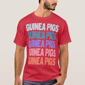 Funny Modern Repeated Text Design Guinea Pigs Fan  Tシャツ
