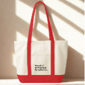Funny Modern Typography Black Text Tote Bag トートバッグ