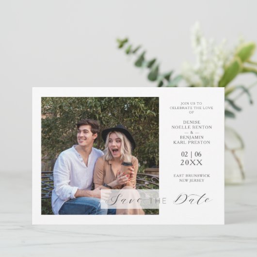 Funny Modern Typography Script Minimalist Wedding (スタンド正面)