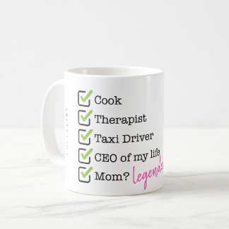 Funny Mom Checklist コーヒーマグカップ