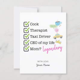 Funny Mom Checklist ポストカード
