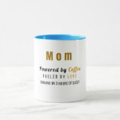 Funny Mom Coffee Mug – Powered by Coffee Fueled by マグカップ (中央)