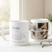 Funny Mom Definition Mug With Photo Grid コーヒーマグカップ