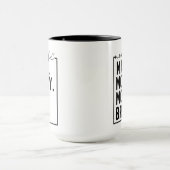 Funny Mom Life Coffee Gift Ceramic Black Mug Decor マグカップ (中央)