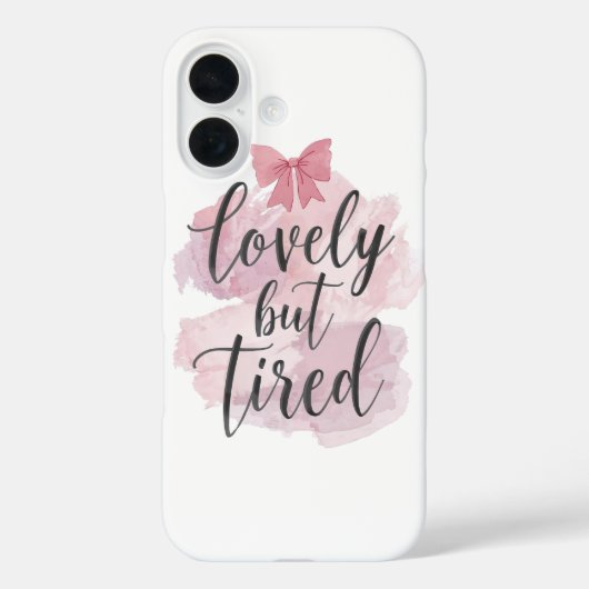 Funny Mom Life "Lovely But Tired" Saying Case-Mate iPhoneケース (裏面)