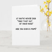 Funny Mom Nose Outburst Card カード (黄色い花)