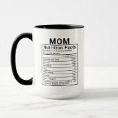 Funny Mom Nutrition Facts Mothers Day Gift マグカップ (左)