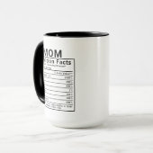 Funny Mom Nutrition Facts Mothers Day Gift マグカップ (正面左)