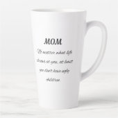 Funny Mom Quote Elegant Script Art カフェラテマグ (右)