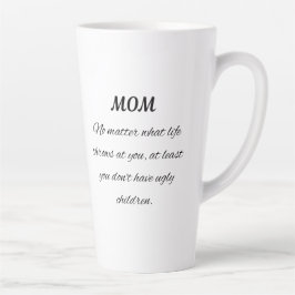 Funny Mom Quote Elegant Script Art カフェラテマグ