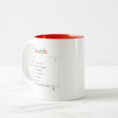 Funny Mom Search Custom Autocomplete Phrases ツートーンマグカップ (正面左)