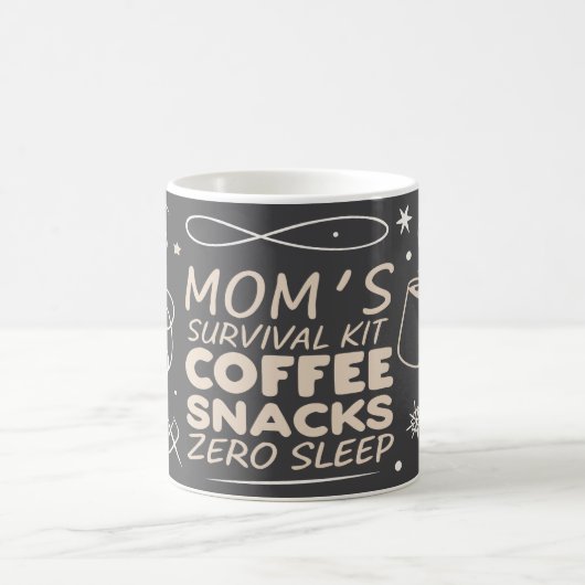 Funny Mom Survival Mug 2026, exhausted mom mug コーヒーマグカップ (中央)