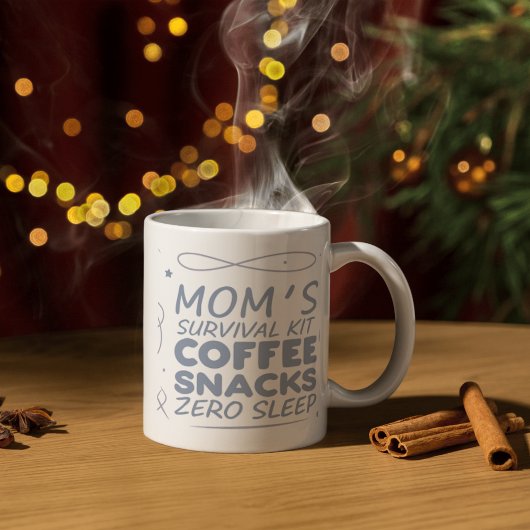 Funny Mom Survival Mug 2026, New Year Gift コーヒーマグカップ