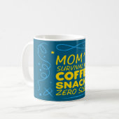 Funny Mom Survival Mug 2026, Tired Mom Mug コーヒーマグカップ (正面左)