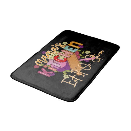 Funny Momma's kitchen word art バスマット (アングル)