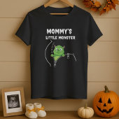 Funny Mommy Little Monster Peekaboo Pregnant Tシャツ