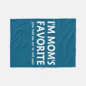 Funny Moms Favorite Child Son Daughter Im Mom S F  フリースブランケット (正面(横))