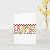 Funny Moms Favorite Child Son Daughter I'm Mom's F カード (黄色い花)
