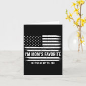 Funny Moms Favorite Child Son Daughter I'm Mom's F カード (黄色い花)