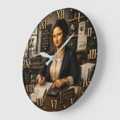 Funny Mona Lisa Accountant Office Decor ラージ壁時計 (傾斜)