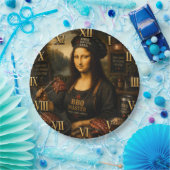 Funny Mona Lisa BBQ Master Barbecue Grill Decor ペーパープレート (パーティー)