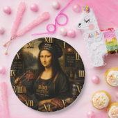 Funny Mona Lisa BBQ Master Barbecue Grill Decor ペーパープレート (パーティー)