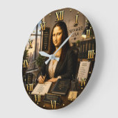 Funny Mona Lisa Manager Office Decor ラージ壁時計 (傾斜)