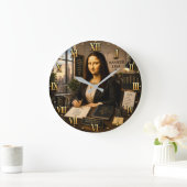 Funny Mona Lisa Manager Office Decor ラージ壁時計 (ホーム)