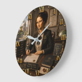 Funny Mona Lisa Notary Office Decor ラージ壁時計 (傾斜)