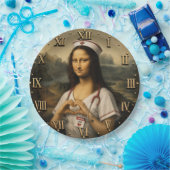 Funny Mona Lisa Nurse RN & Nursing Office Decor ペーパープレート (パーティー)