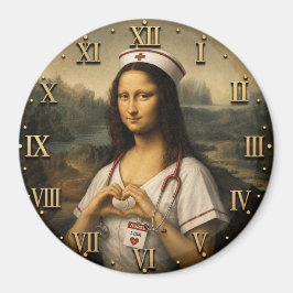 Funny Mona Lisa Nurse RN & Nursing Office Decor  マグネット