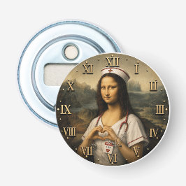 Funny Mona Lisa Nurse RN & Nursing Office Decor  栓抜き