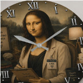 Funny Mona Lisa Psychologist Therapist Office ラージ壁時計