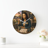 Funny Mona Lisa Realtor Real Estate Office Decor ラージ壁時計 (ホーム)