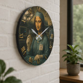 Funny Mona Lisa Surgeon Surgical Office Decor ラージ壁時計