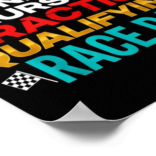 Funny Monday Tuesday Thursday Practice Qualifying  ポスター (角)