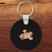 Funny Monkey Anti Depressant Zoo Boys Girls Kids P キーホルダー (正面)