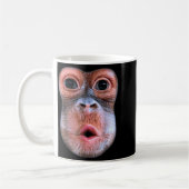Funny Monkey Blowing Stomach Face, Monkey Blow Sto コーヒーマグカップ (左)