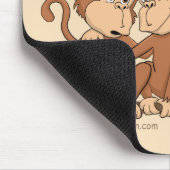 Funny Monkey Cartoon Design マウスパッド (コーナー)