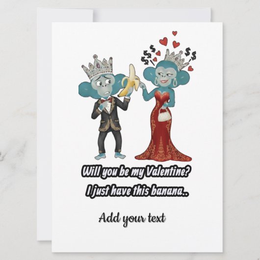 Funny Monkey Couple Valentine's Day シーズンカード (正面)