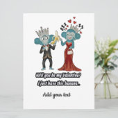 Funny Monkey Couple Valentine's Day シーズンカード (スタンド正面)