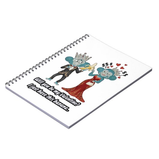 Funny Monkey Couple Valentine's Day ノートブック (左側)