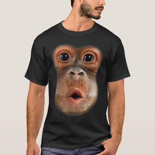 Funny Monkey Face Viral Meme Art Tシャツ (正面)