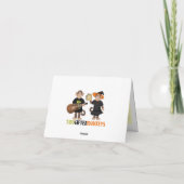 Funny Monkey Halloween Folded Greeting Card カード (裏面)