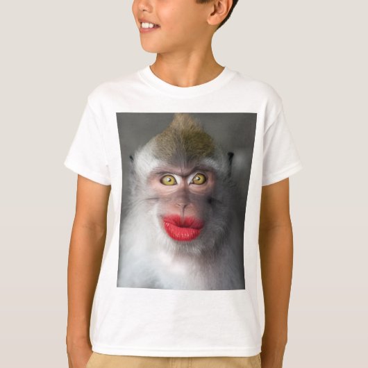 funny monkey lips tシャツ (正面)